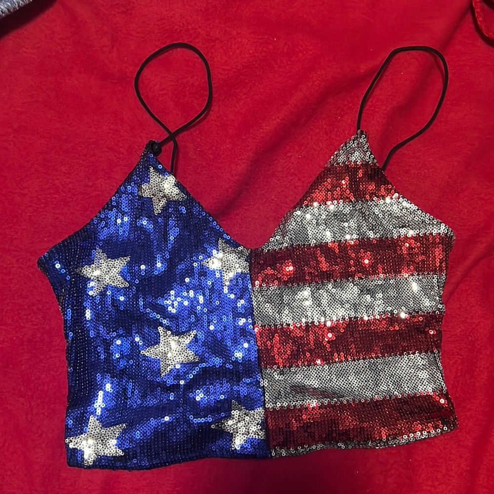 American Flag Sequence Top | Large | Mystique